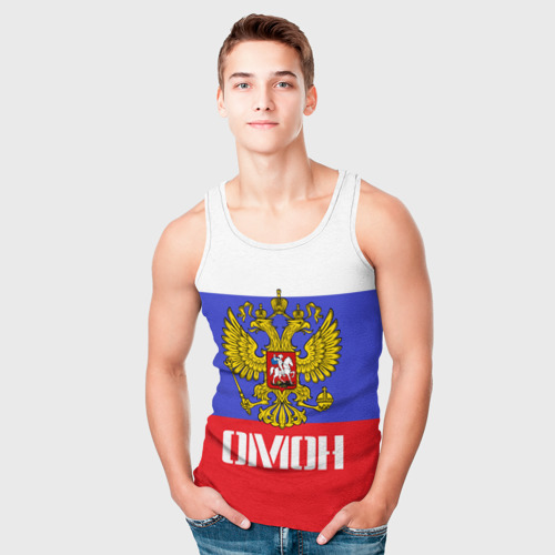 Мужская майка 3D ОМОН, флаг и герб России, цвет 3D печать - фото 5