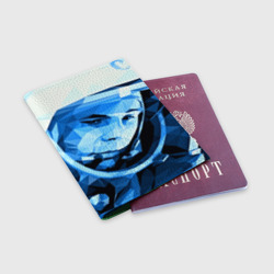 Обложка для паспорта матовая кожа Гагарин - фото 2