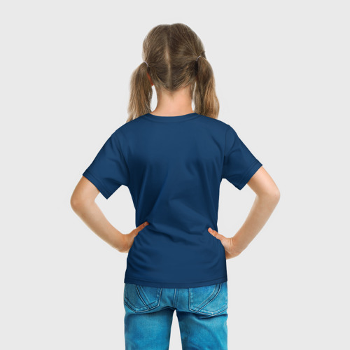 Детская футболка 3D с принтом Гагарин, вид сзади #2