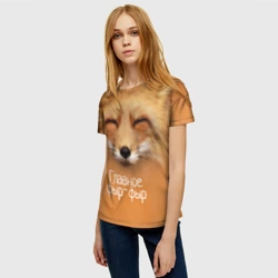 Женская футболка 3D Лисичка - фото 2