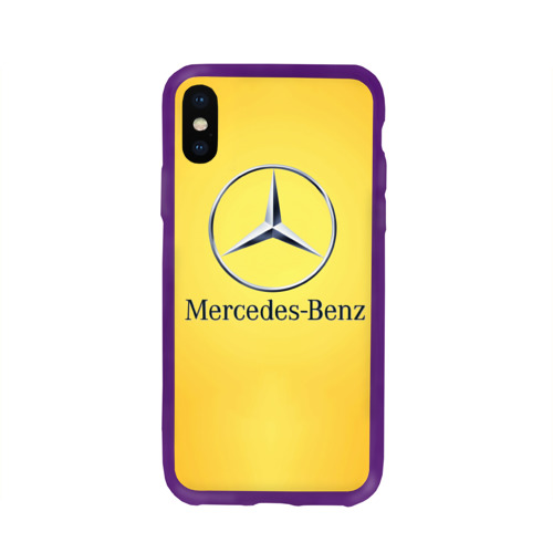 Чехол для Apple iPhone X силиконовый глянцевый Yellow Benz Фото 01 Чехол для Apple iPhone X силиконовый глянцевый Yellow Benz Фото 01