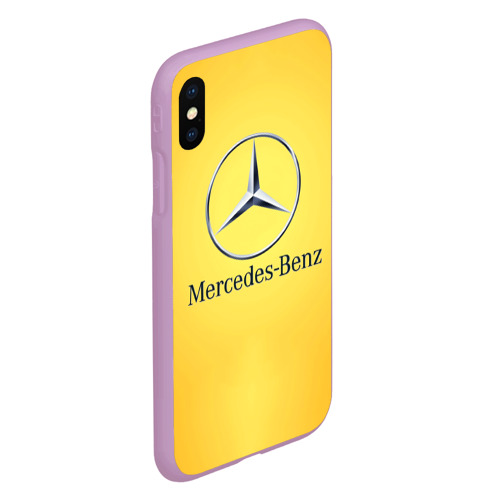 Чехол для iPhone XS Max матовый Yellow Benz, цвет сиреневый - фото 3