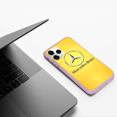 Чехол для iPhone 11 Pro матовый Yellow Benz, цвет розовый - фото 5