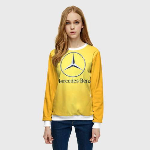 Женский свитшот 3D Yellow Benz - фото 3