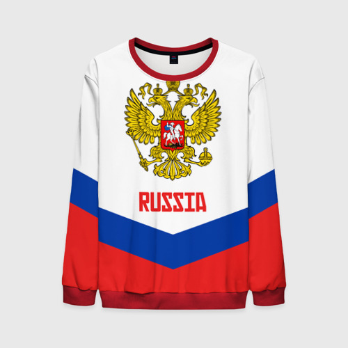 Мужской свитшот 3D RUSSIA HOCKEY, цвет красный