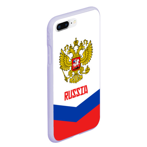 Чехол для iPhone 7Plus/8 Plus матовый RUSSIA HOCKEY, цвет светло-сиреневый - фото 3