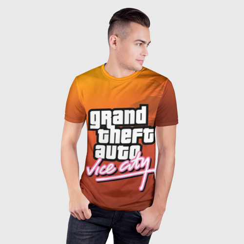 Мужская футболка 3D Slim GTA, цвет 3D печать - фото 3