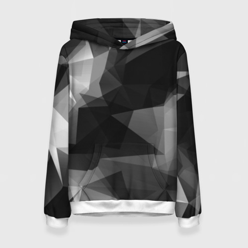 Женская толстовка 3D Camo - Black & White Чёрно-белый камуфляж, цвет 3D печать