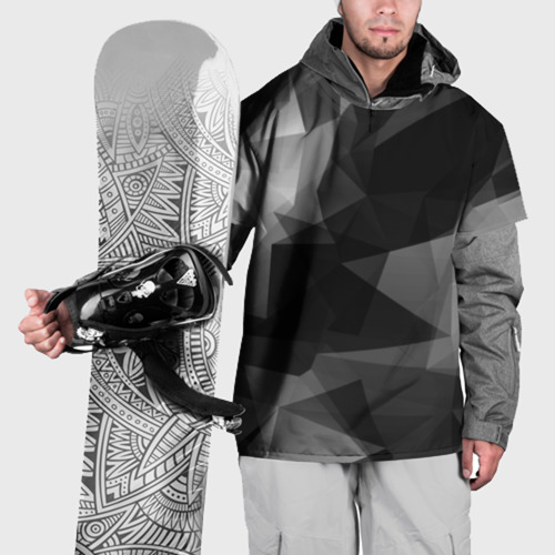 Накидка на куртку 3D Camo - Black & White Чёрно-белый камуфляж, цвет 3D печать