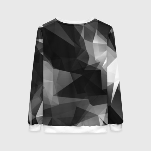 Женский свитшот 3D Camo - Black & White Чёрно-белый камуфляж, цвет 3D печать - фото 2