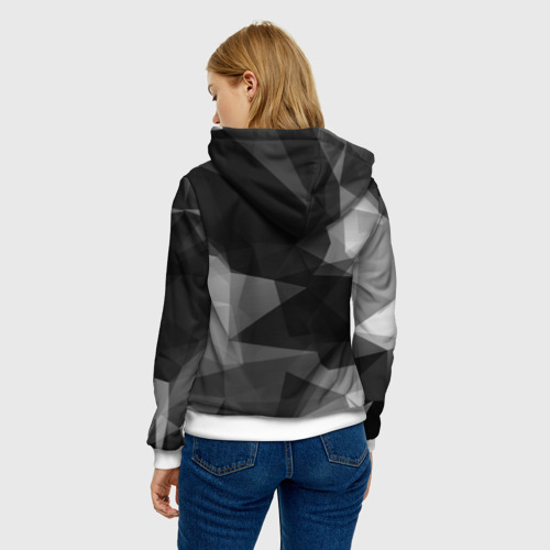 Женская толстовка 3D Camo - Black & White Чёрно-белый камуфляж, цвет 3D печать - фото 4