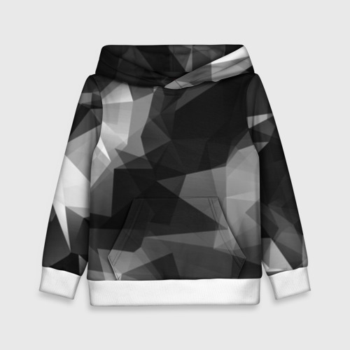 Детская толстовка 3D Camo - Black & White Чёрно-белый камуфляж, цвет белый