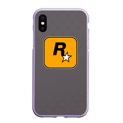 Чехол для iPhone XS Max матовый Rockstar Games, цвет светло-сиреневый