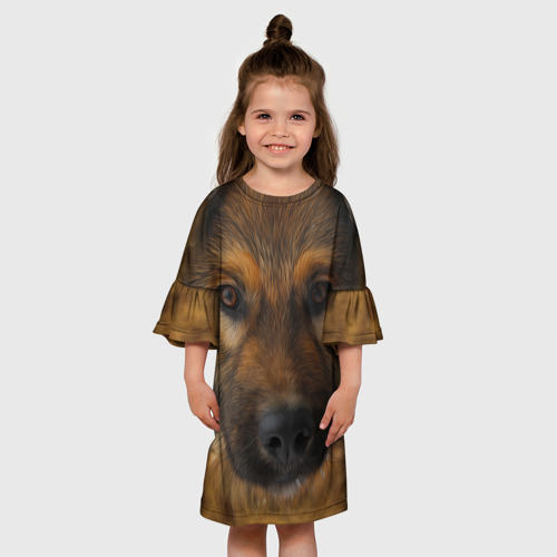 Детское платье 3D Собака, цвет 3D печать - фото 4