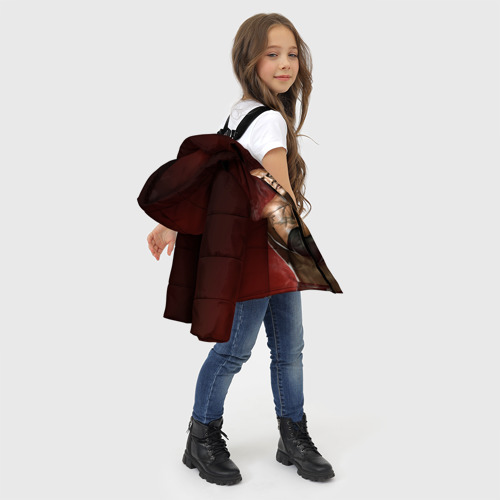Зимняя куртка для девочек 3D Скала, цвет красный - фото 6