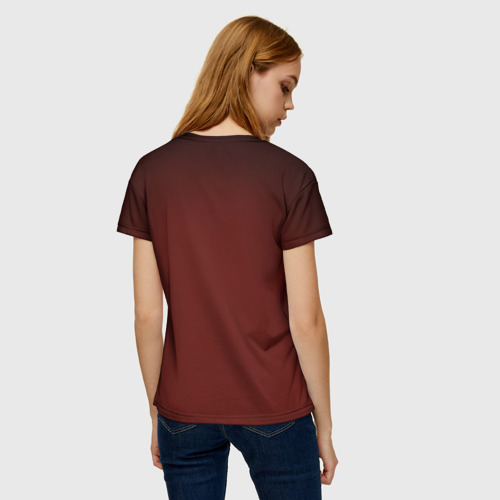 Женская футболка 3D с принтом Скала, вид сзади #2