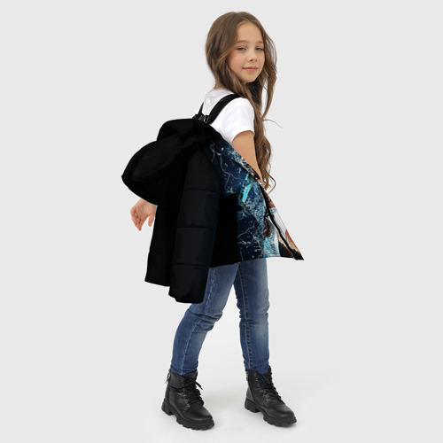 Зимняя куртка для девочек 3D Рей Мистерио, цвет черный - фото 6