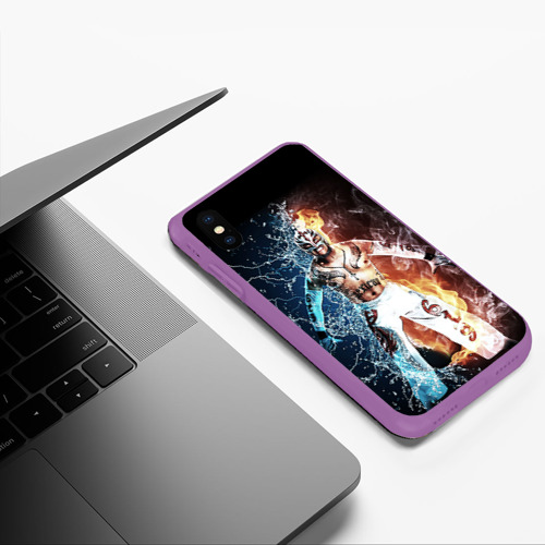 Чехол для iPhone XS Max матовый Рей Мистерио, цвет фиолетовый - фото 5