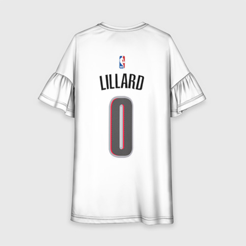 Детское платье 3D Форма Portland Trail Blazers белая, цвет 3D печать - фото 2