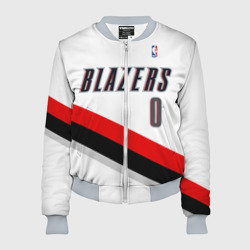 Женский бомбер 3D Форма Portland Trail Blazers белая