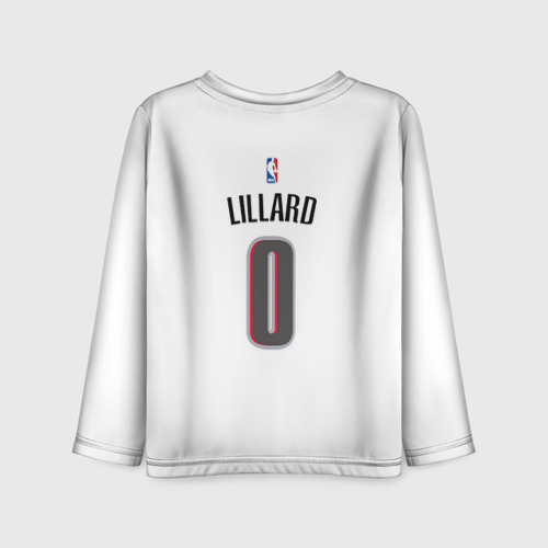 Детский лонгслив 3D Форма Portland Trail Blazers белая, цвет 3D печать - фото 2