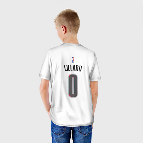 Детская футболка 3D Форма Portland Trail Blazers белая, цвет 3D печать - фото 4