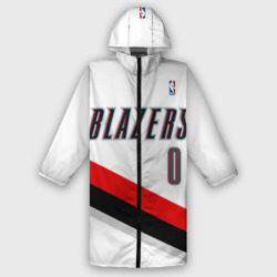 Женский дождевик 3D Форма Portland Trail Blazers белая