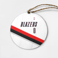 Деревянная игрушка круг Форма Portland Trail Blazers белая