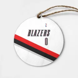 Деревянная игрушка круг Форма Portland Trail Blazers белая