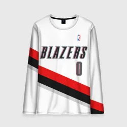 Мужской лонгслив 3D Форма Portland Trail Blazers белая