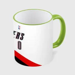 Кружка с полной запечаткой Форма Portland Trail Blazers белая