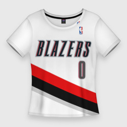 Женская футболка 3D Slim Форма Portland Trail Blazers белая