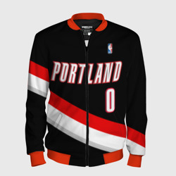 Мужской бомбер 3D Форма Portland Trail Blazers чёрная