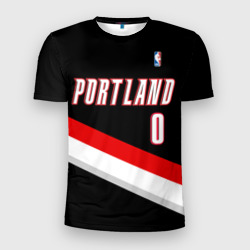 Мужская футболка 3D Slim Форма Portland Trail Blazers чёрная