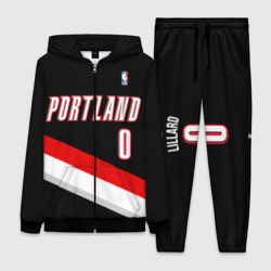 Женский костюм 3D Форма Portland Trail Blazers чёрная