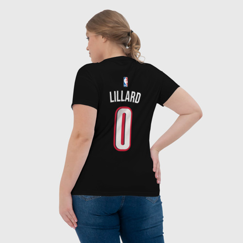 Женская футболка 3D Форма Portland Trail Blazers чёрная, цвет 3D печать - фото 7