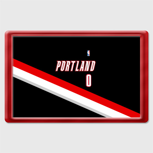 Магнит 45*70 Форма Portland Trail Blazers чёрная, цвет красный