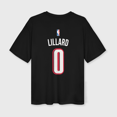 Женская футболка oversize 3D Форма Portland Trail Blazers чёрная, цвет 3D печать - фото 2