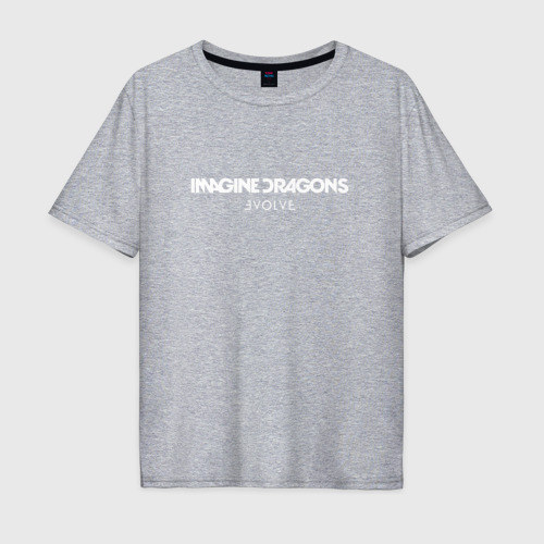 Мужская футболка хлопок Oversize Imagine Dragons Evolve 1, цвет меланж