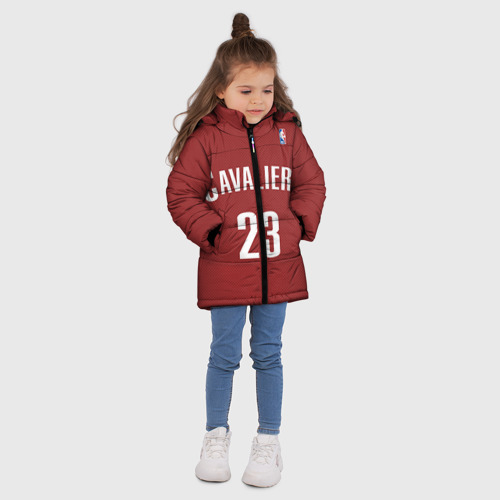 Зимняя куртка для девочек 3D Форма Cavaliers Cleveland красная, цвет черный - фото 5