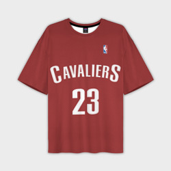 Мужская футболка oversize 3D Форма Cavaliers Cleveland красная