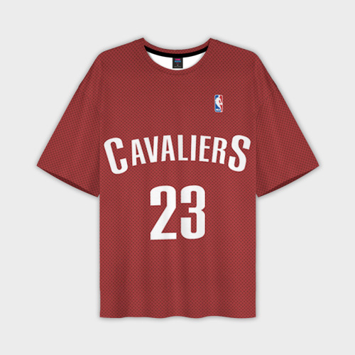 Мужская футболка oversize 3D Форма Cavaliers Cleveland красная, цвет 3D печать