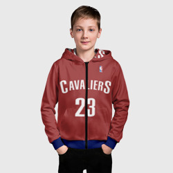 Детская толстовка 3D на молнии Форма Cavaliers Cleveland красная - фото 2