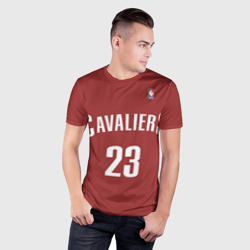 Мужская футболка 3D Slim Форма Cavaliers Cleveland красная - фото 2