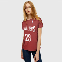 Женская футболка 3D Форма Cavaliers Cleveland красная - фото 2