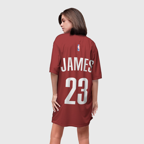 Платье-футболка 3D Форма Cavaliers Cleveland красная, цвет 3D печать - фото 4