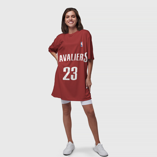 Платье-футболка 3D Форма Cavaliers Cleveland красная, цвет 3D печать - фото 5
