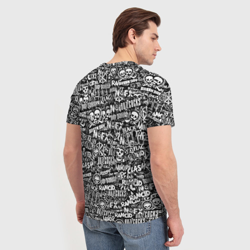 Мужская футболка 3D Панк-рок. стикербомбинг, цвет 3D печать - фото 4