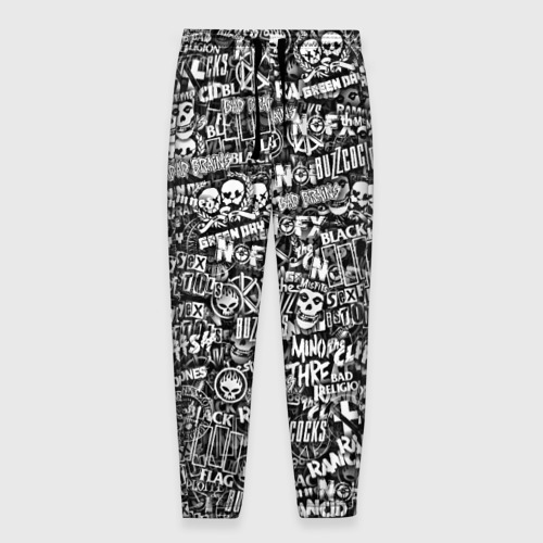Мужские брюки 3D Панк-рок. стикербомбинг, цвет 3D печать