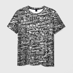 Мужская футболка 3D Панк-рок. стикербомбинг